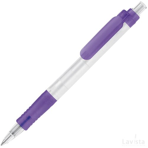 Balpen Vegetal Pen Clear transparant frosted paars