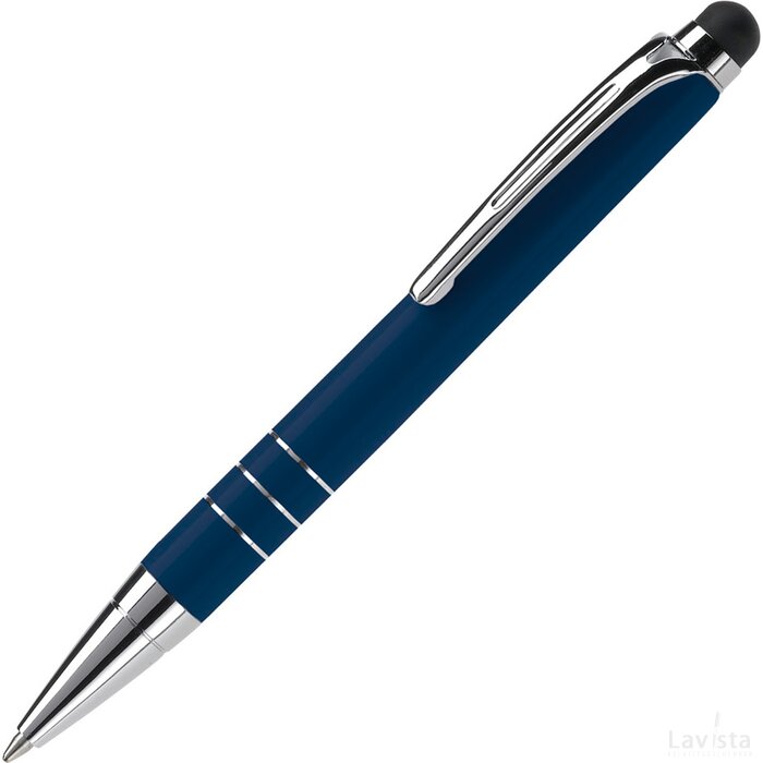 Balpen stylus metaal donker blauw