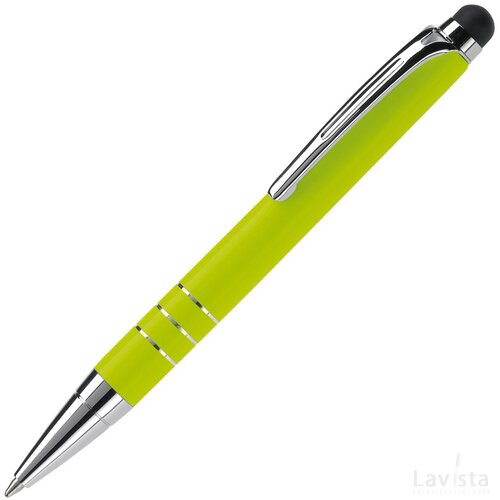 Balpen stylus metaal licht groen