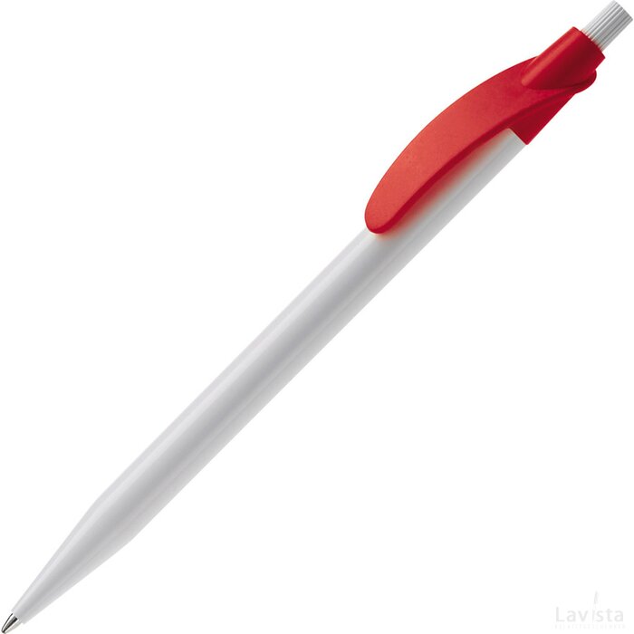 Balpen Cosmo hardcolour wit / rood
