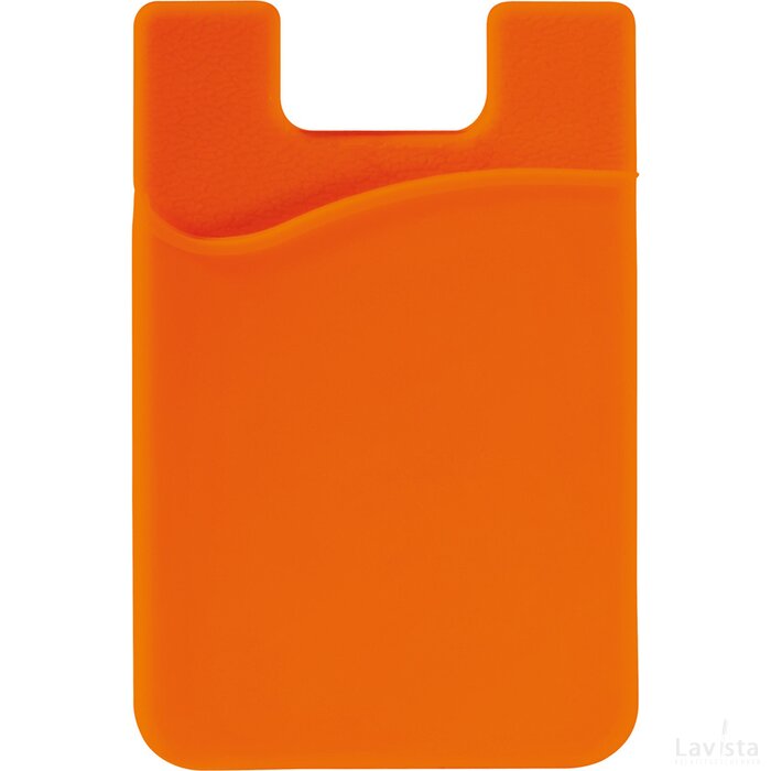 Kaarthouder smartphone oranje