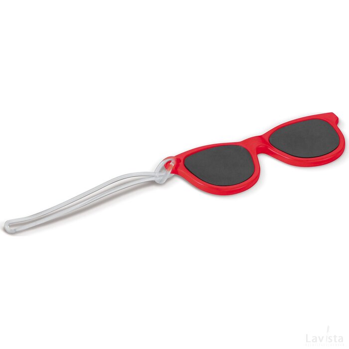 Bagagelabel zonnebril rood