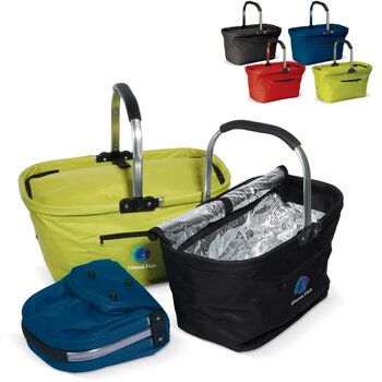 Picknickmand opvouwbaar 2-in-1 koeltas 600D groen Picknickmand opvouwbaar 2-in-1 koeltas 600D groen