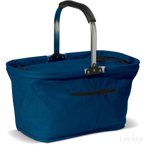 Picknickmand opvouwbaar 2-in-1 koeltas 600D donker blauw