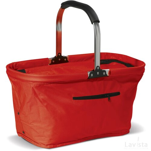 Picknickmand opvouwbaar 2-in-1 koeltas 600D rood