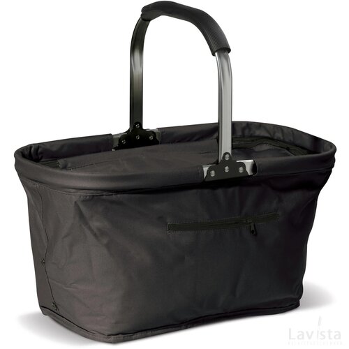 Picknickmand opvouwbaar 2-in-1 koeltas 600D zwart