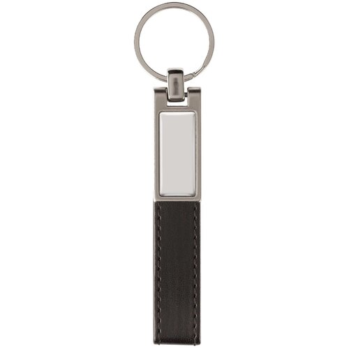 Sleutelhanger met leren bandje Zwart