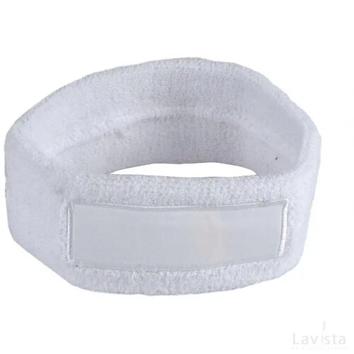 Hoofdband 18cm Met Label 9*3 Cm Wit