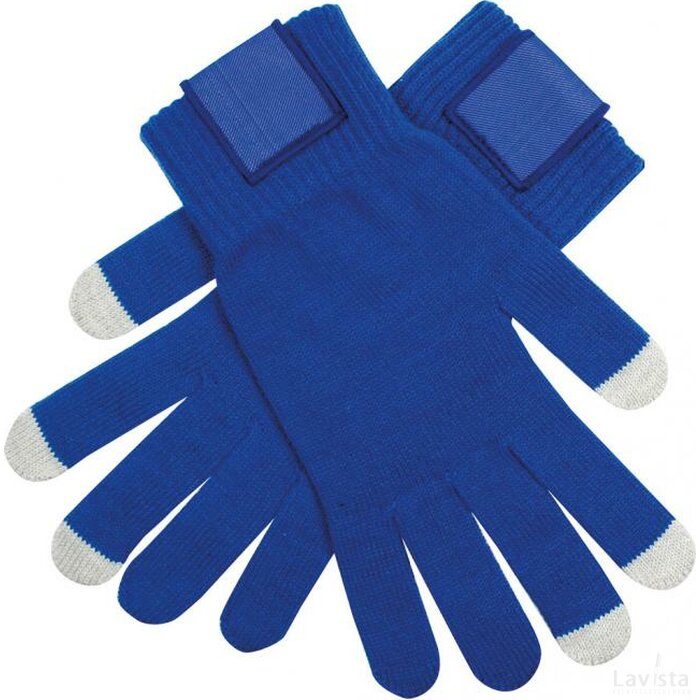 Touchscreen Handschoenen Met Label Kobalt